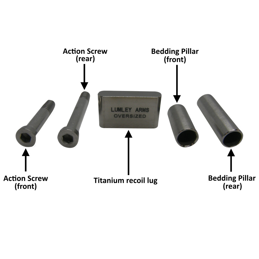 Pete’s Pillars Tikka T1X Profiled Pillar Bedding Set – Aluminum, DIY Rifle Stock Upgrade (USA)